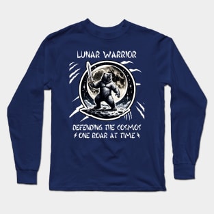 Viking Lunar Warrior Bear With a Sword Long Sleeve T-Shirt